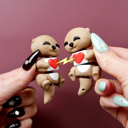 Porte-clés Loutre Saint-Valentin - Jagou Design – Créations artisanales uniques