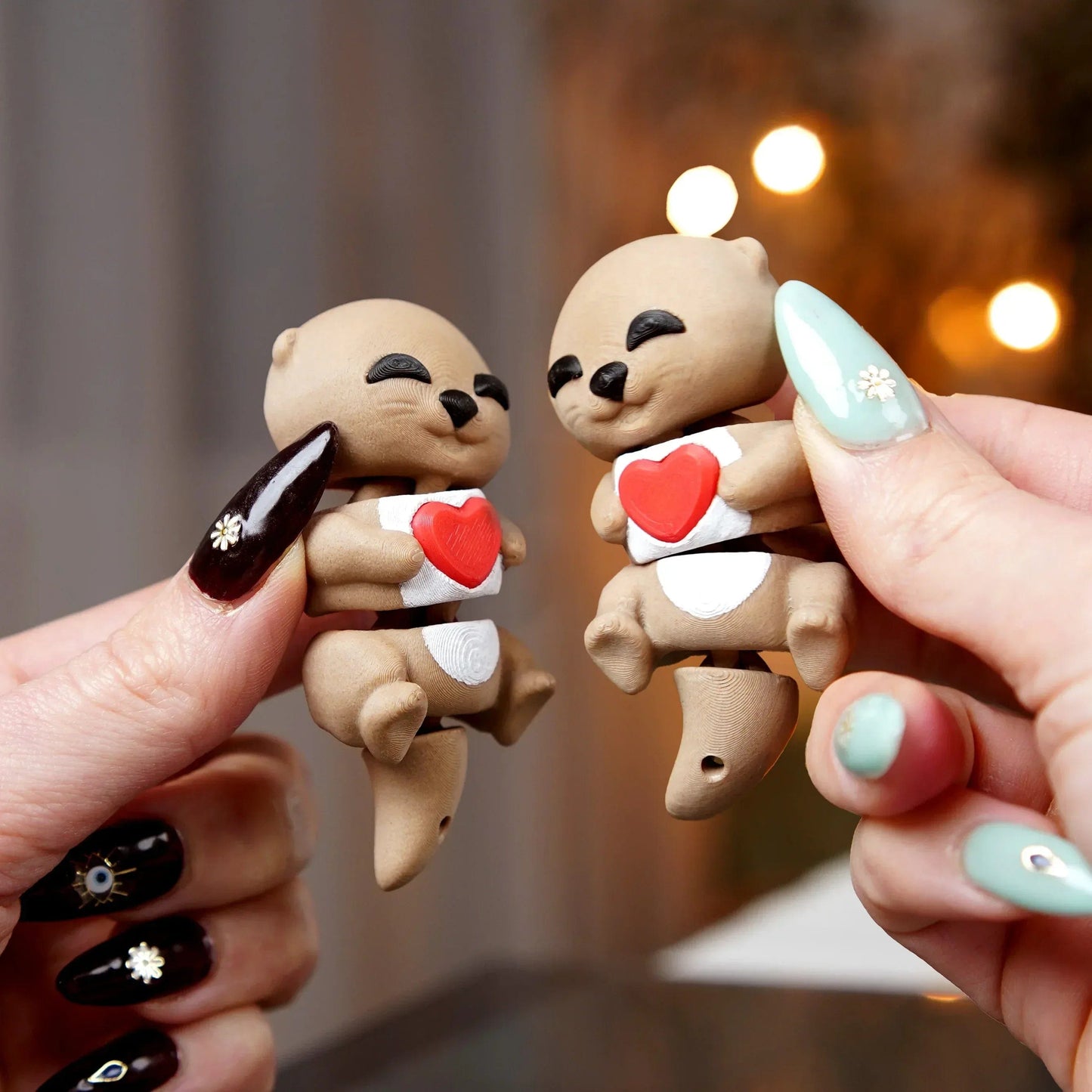 Porte-clés Loutre Saint-Valentin - Jagou Design – Créations artisanales uniques