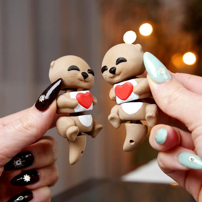 Porte-clés Loutre Saint-Valentin - Jagou Design – Créations artisanales uniques