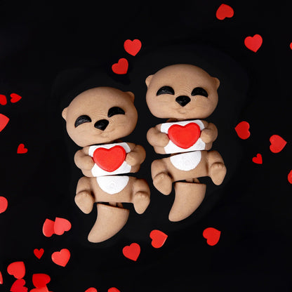 Porte-clés Loutre Saint-Valentin - Jagou Design – Créations artisanales uniques