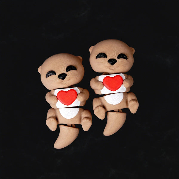 Porte-clés Loutre Saint-Valentin - Jagou Design – Créations artisanales uniques
