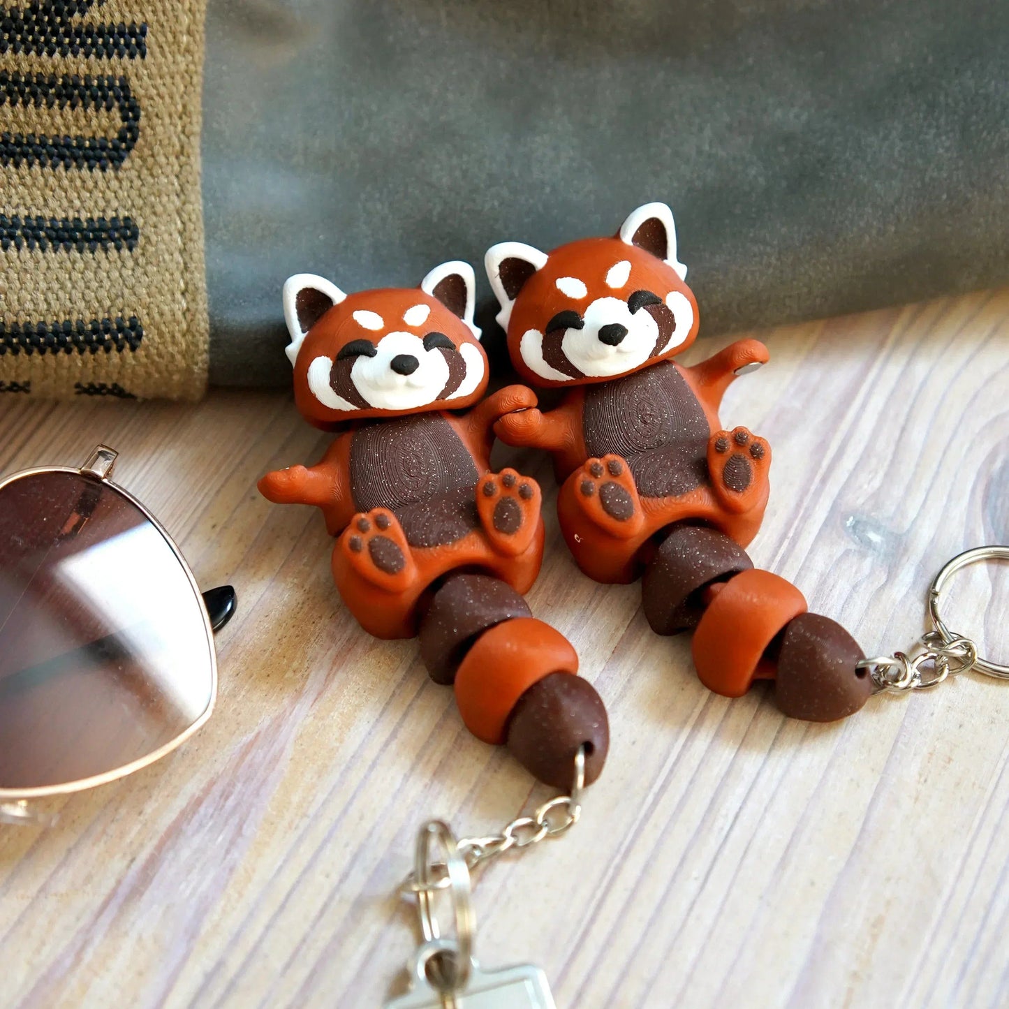 Porte-clés Panda roux - Jagou Design – Créations artisanales uniques