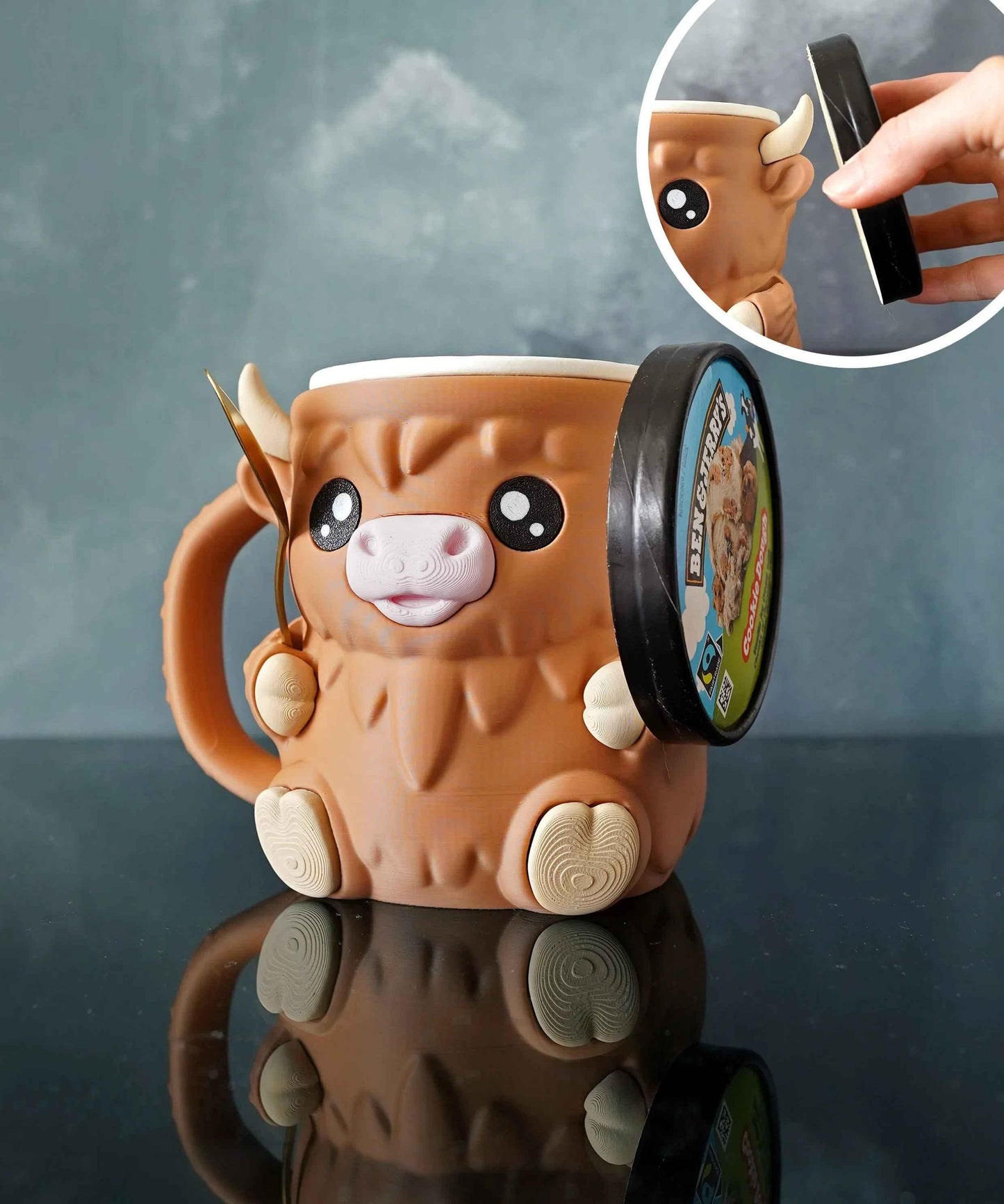 Porte-glace Vache des Highlands - Jagou Design – Créations artisanales uniques