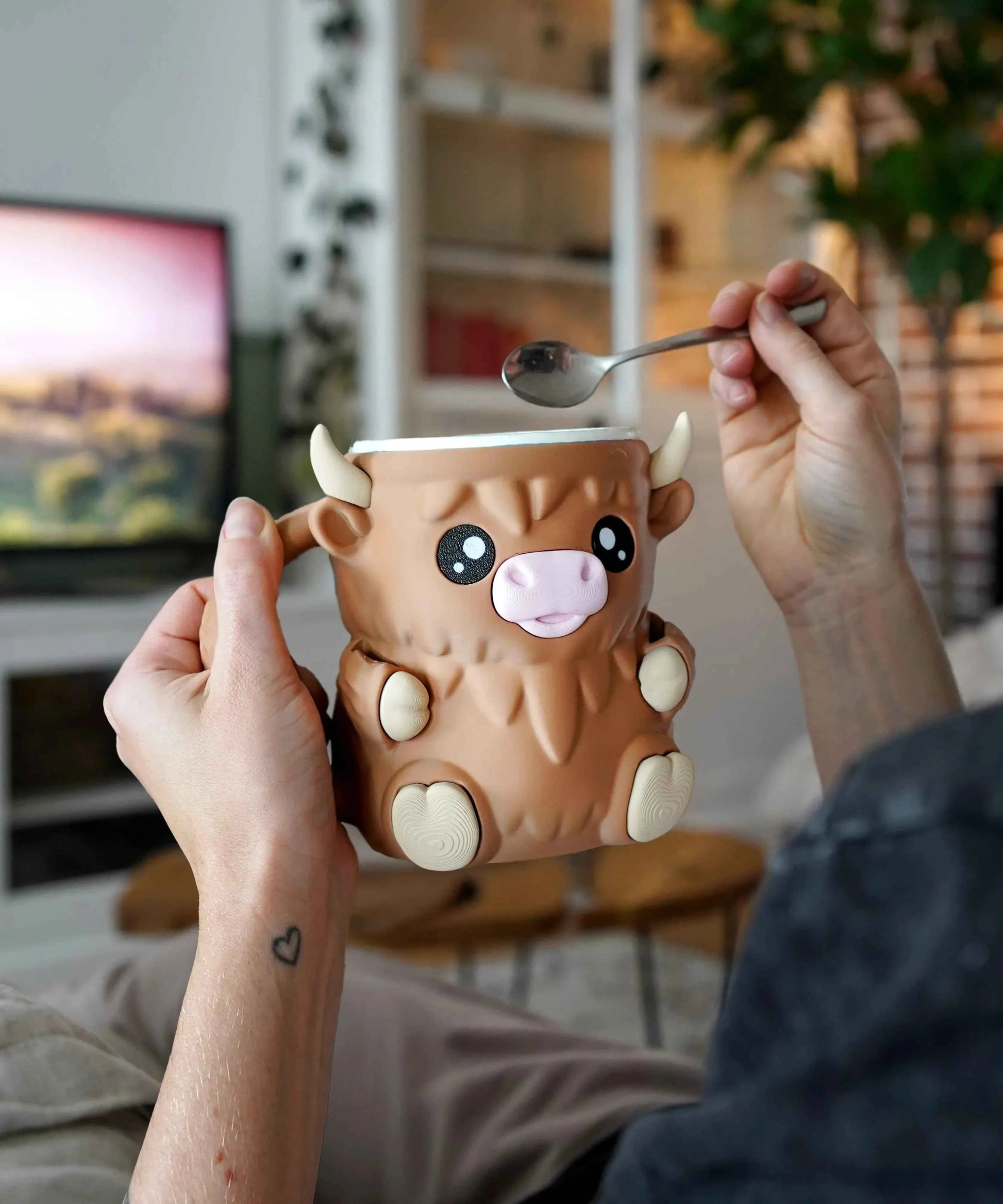 Porte-glace Vache des Highlands - Jagou Design – Créations artisanales uniques