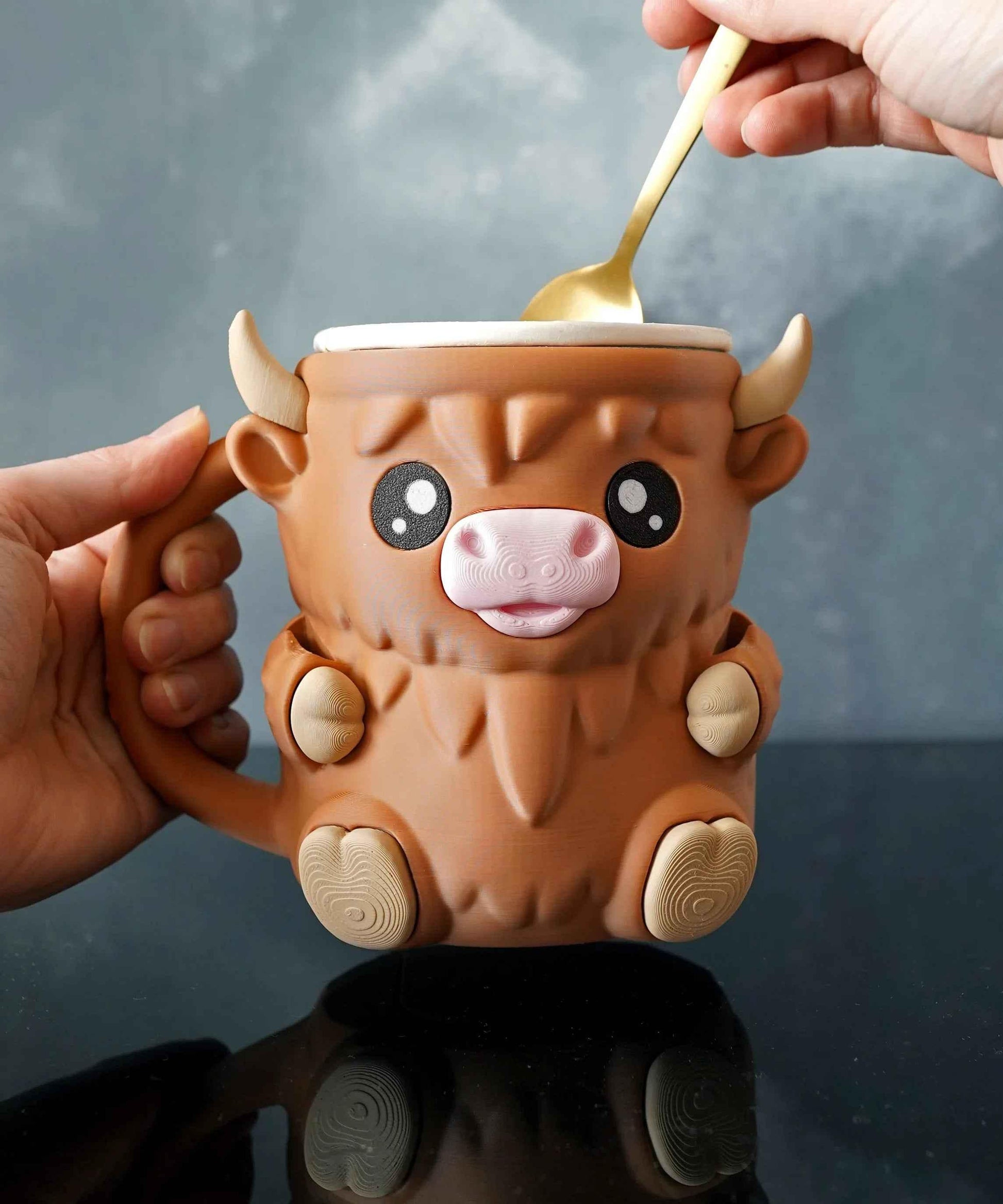 Porte-glace Vache des Highlands - Jagou Design – Créations artisanales uniques