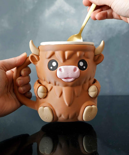 Porte-glace Vache des Highlands - Jagou Design – Créations artisanales uniques