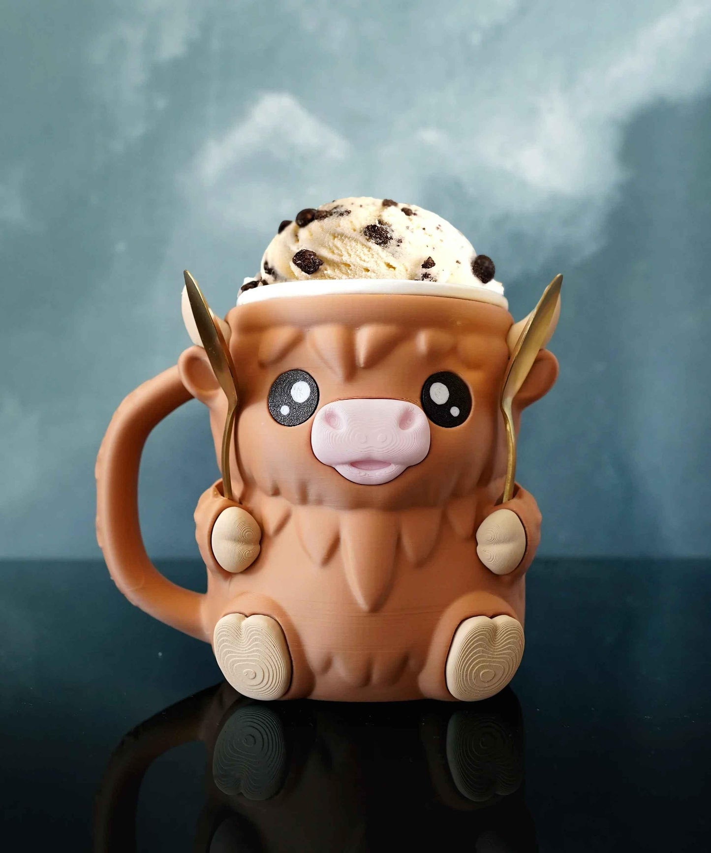 Porte-glace Vache des Highlands - Jagou Design – Créations artisanales uniques