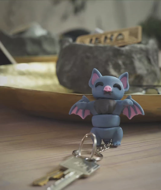 Vidéo : Porte-Clés Chauve-Souris Flexi, création imprimée en 3D Jagou Design