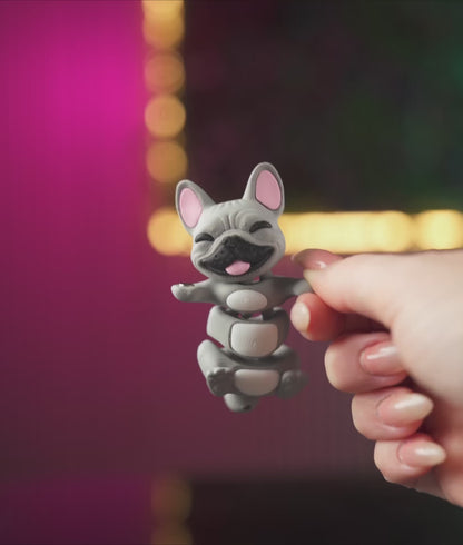 Flexi French Bulldog Keychain – Fidget Toy Gift for Dog Lovers