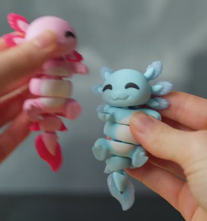 Flexi Axolotl Keychain – Trendy Fidget Toy Gift