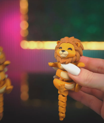 Flexi Lion Keychain – Anti-Stress Fidget Toy Gift