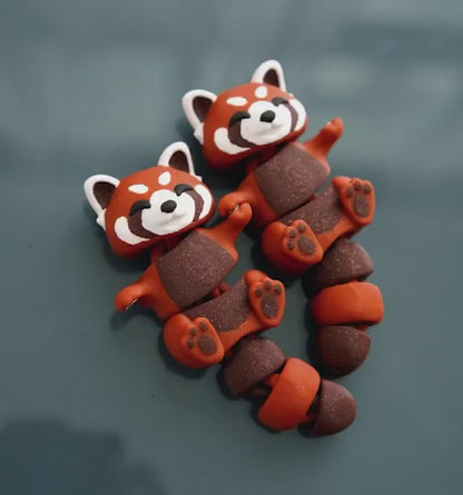Flexi Articulated Red Panda Keychain – Anti-Stress Fidget Toy