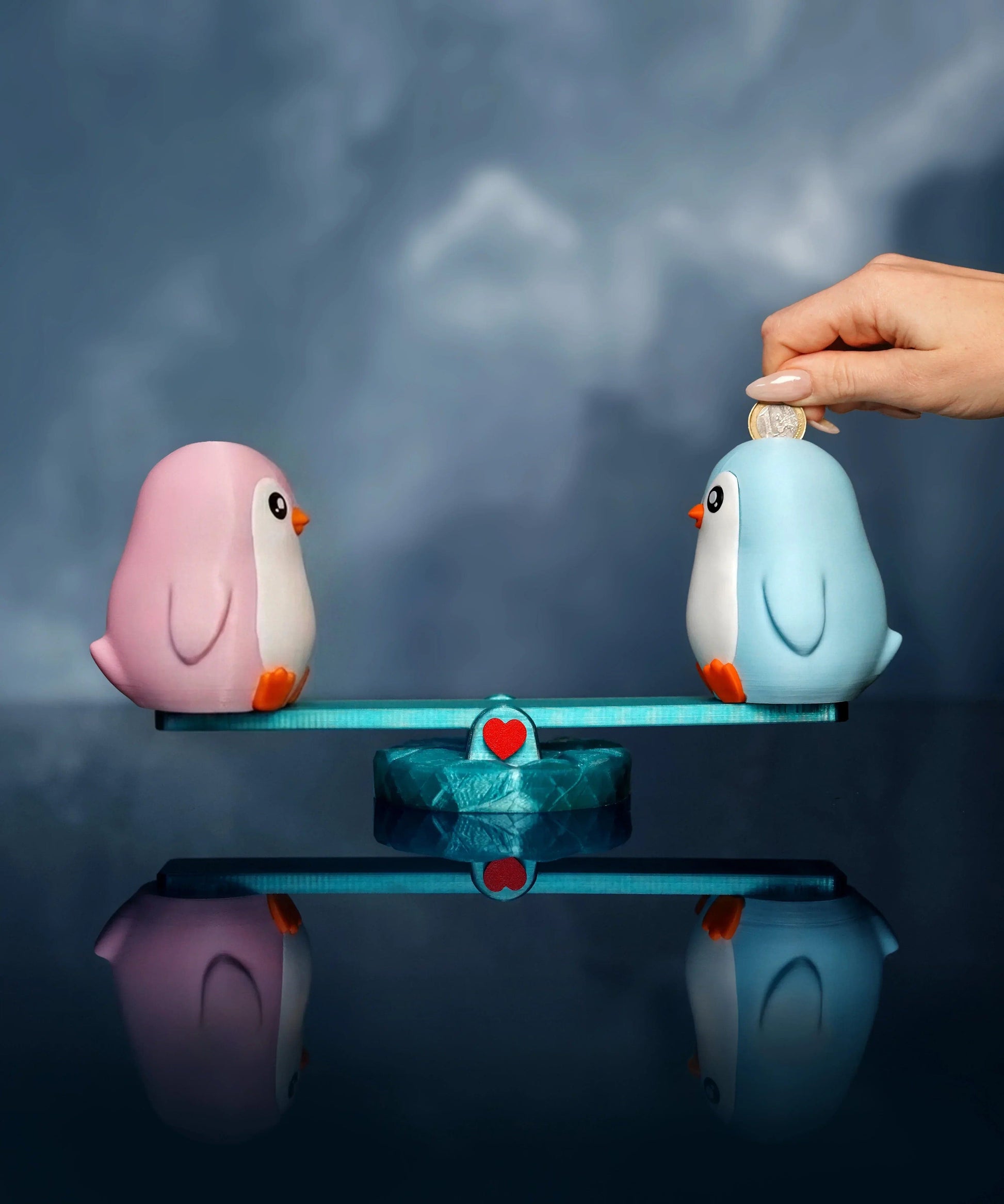 Tirelire Duo Pingouin - Jagou Design – Créations artisanales uniques