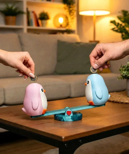 Tirelire Duo Pingouin - Jagou Design – Créations artisanales uniques