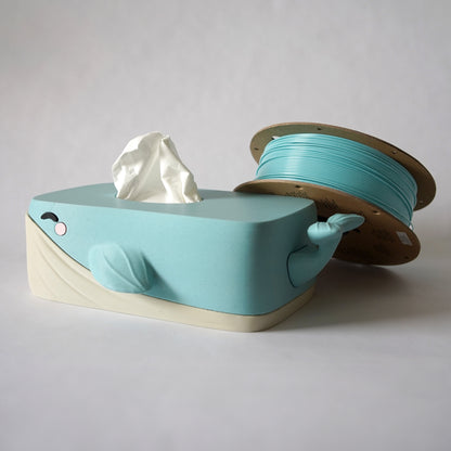 Housse de boîte à mouchoirs Bulles, la baleine