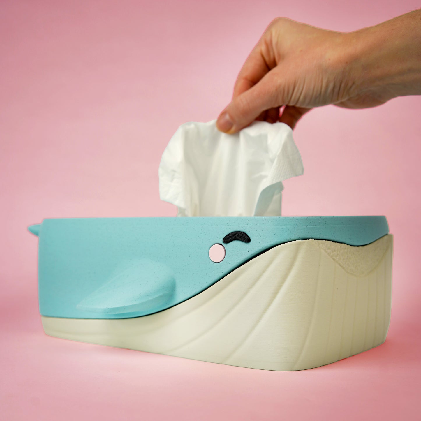 Housse de boîte à mouchoirs Bulles, la baleine